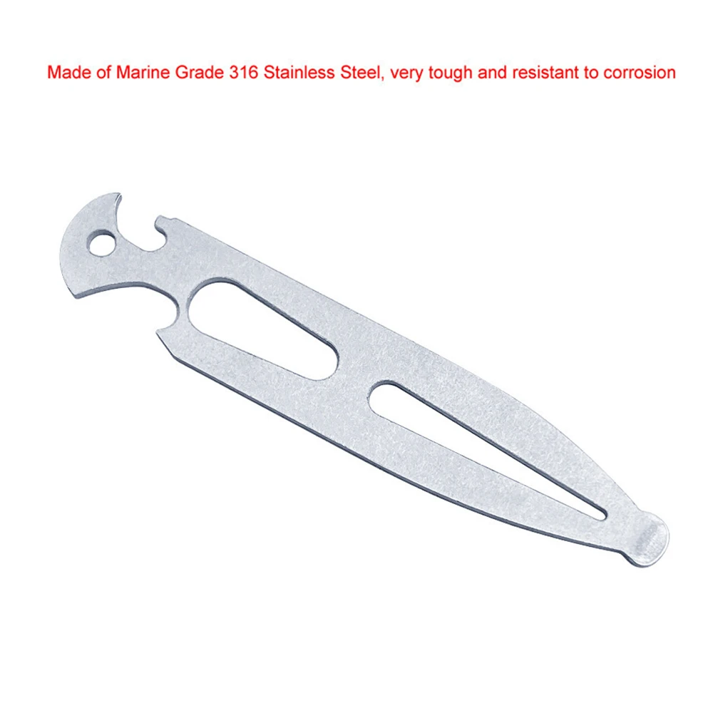 

Marine RV Accessorie 316 Stainless Steel Boat Deck Key Shackle Key Multi-functional Bottle Opener Screw Driver Emergency Toolkit