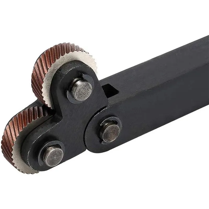 Knurling Tool Set 7PCS 0.5/1/2mm Diagonal Dual Wheel Linear Knurl Steel Lathe Cutter Wheel Holder Hob