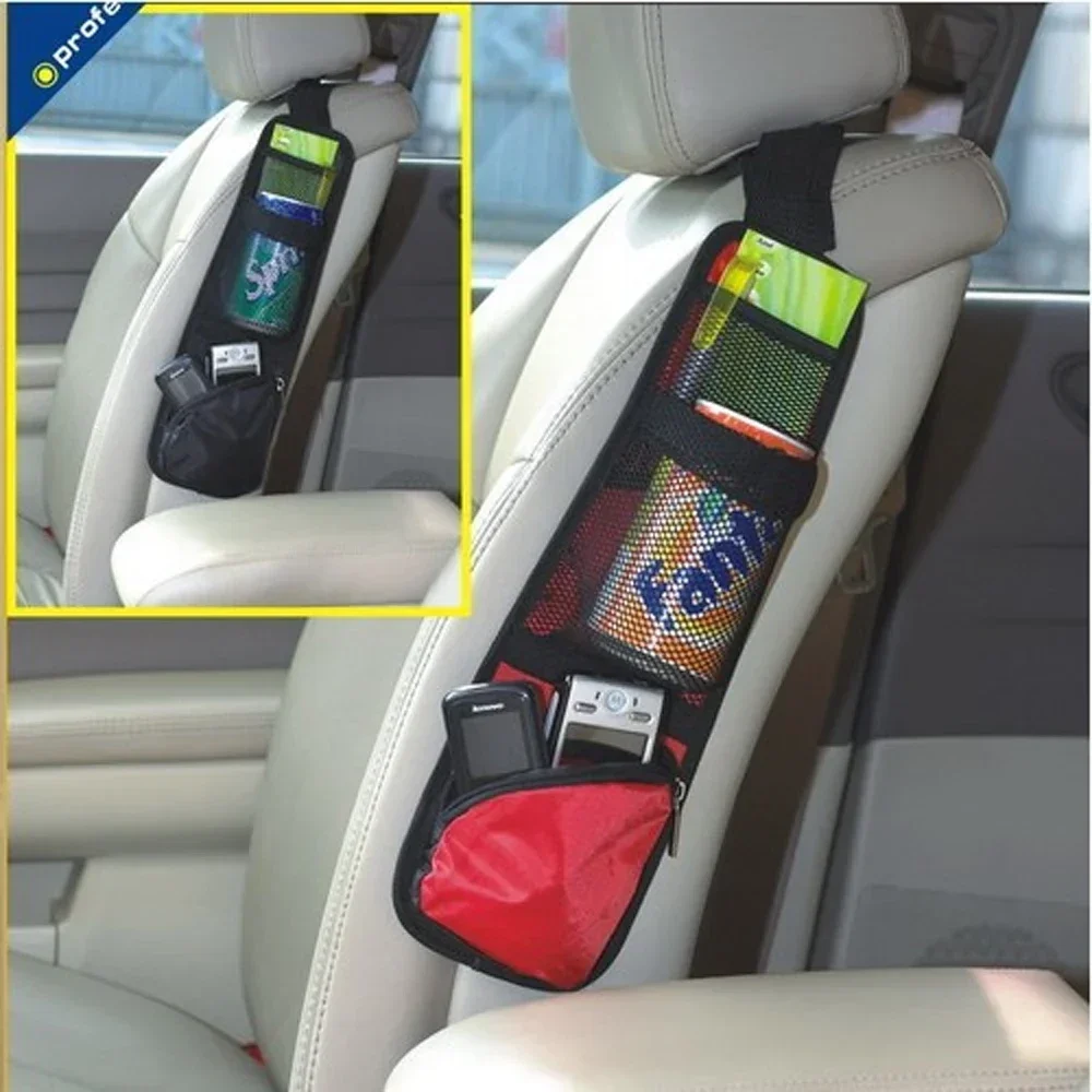 Car Seat Side Organizer,Multi-Pocket Seat Storage Hanging Bag,Car Multifunctional Storage Mesh Net Pocket,Can Hold Mobile Phone