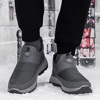 Stivali da neve invernali da uomo Casual Slip on Stivaletti Pelliccia calda Scarpe da ginnastica comode antiscivolo Botas Scarpe da uomo Zapatos Hombre 2024 1