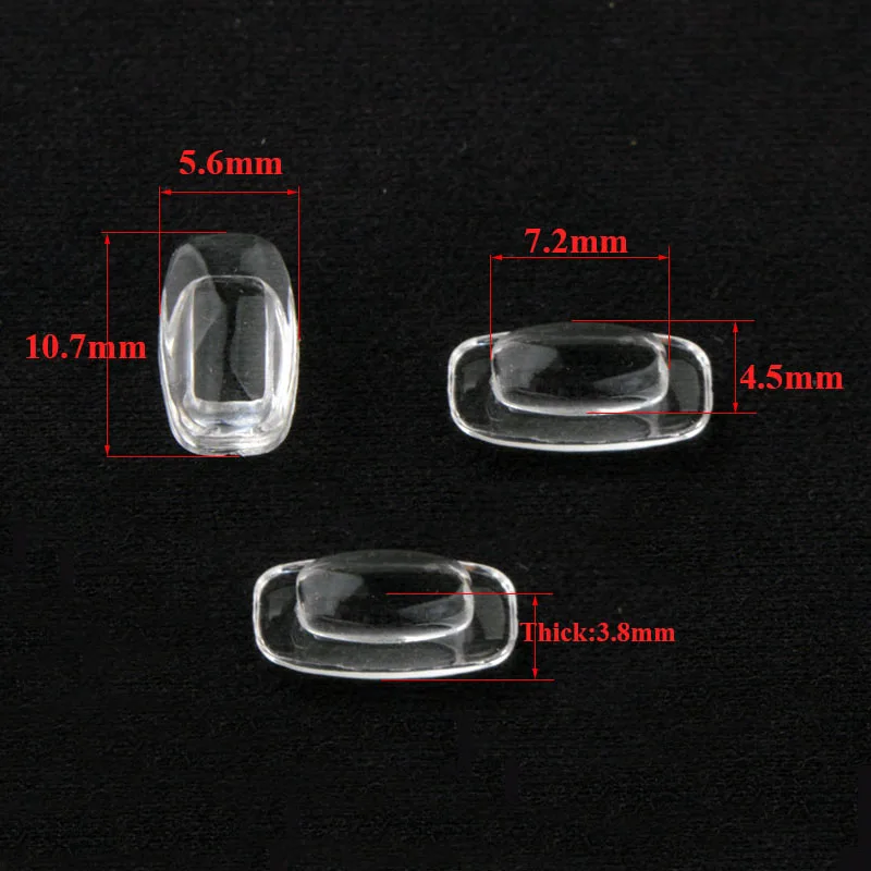 Glasses Nose Pads 50Pairs(100pcs) 5.6x10.7mm Silicone Eyewear Nose pad Repair Accessory Push in CY062