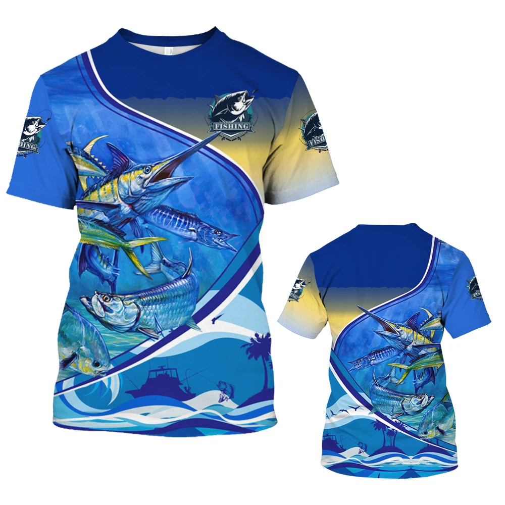 

Newest Outdoor Fishing Shirt 3D Printed Fishing T-shirt For Men Clothing Short Sleeve Casual Fish Tops Tees рыболовный тройник