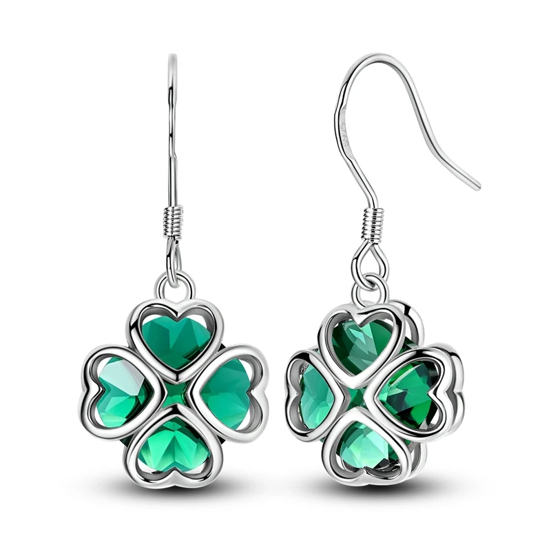 Colorful Zirconia-Embellished Feather and Butterfly Hoop Earrings in 925 Silver