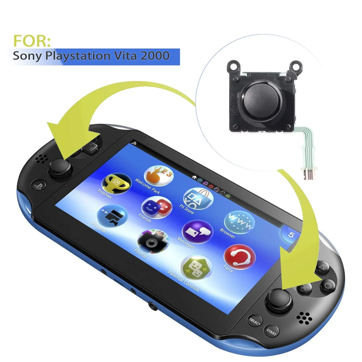 Per Sony PSVa PS Va 2000 Slim 3D Joystick Analogico Controller Thumb Stick Sostuzione per PSV2000 per PSV 2000 Analogico R