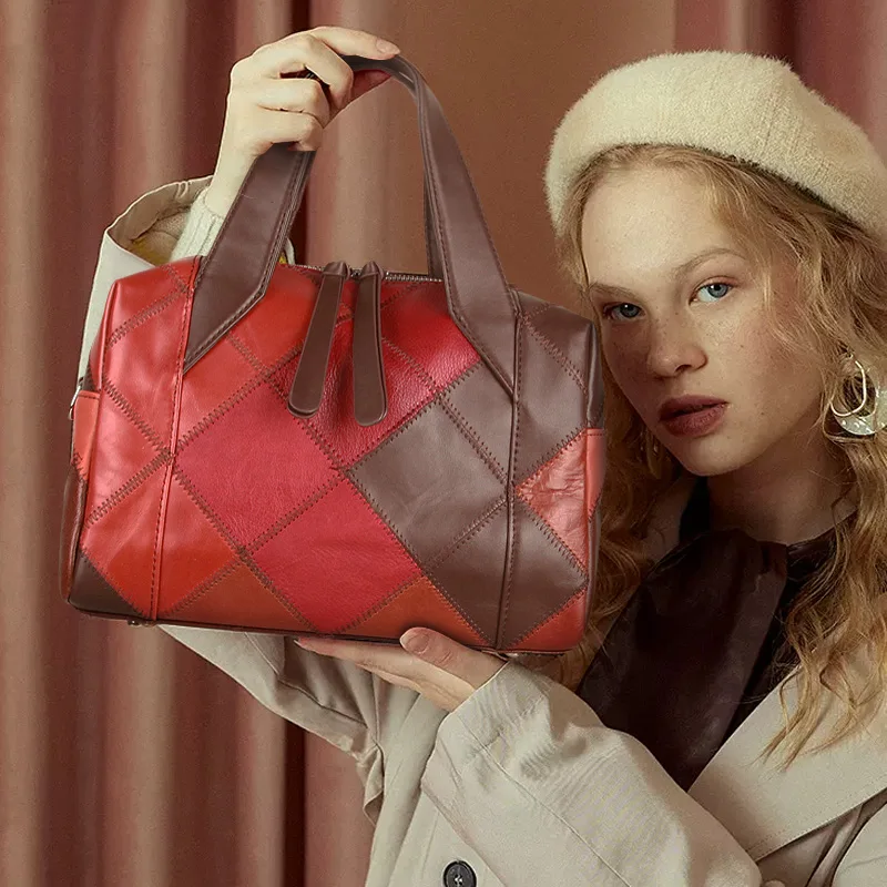 

Bag Woman Luxury Famous Brands Fashion Shopping Bags Genuine Leather Large Capacity Small Totes Female Shoulder Crossbody Bag