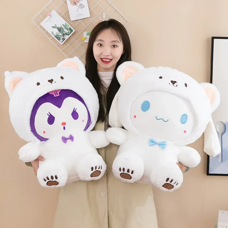 

Подушка плюшевая Sanrio Kawaii Kuromi Cinnamoroll полакко, 60 см