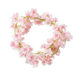 Silk Cherry Blossom Garland for Outdoor and Home Decoration (1.8 - pink)