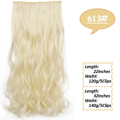 NICESY Synthetic Long Wavy 5 Clips Hair Extensions 22Inch/32Inch Clip On Hair Extensions High Tempreture Fake For Women - Image 30