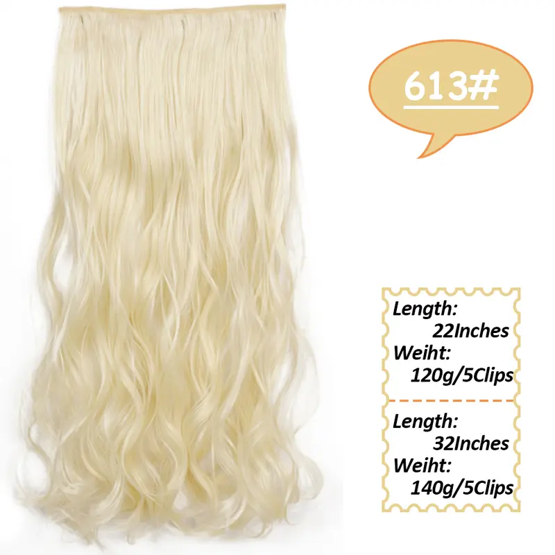 NICESY Synthetic Long Wavy 5 Clips Hair Extensions 22Inch/32Inch Clip On Hair Extensions High Tempreture Fake For Women - Image 30