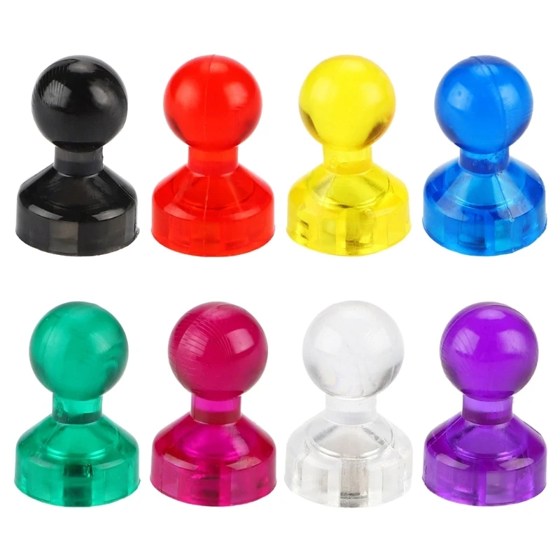 

Y1UB Push Pin Magnets Transparent Colour Fridge Magnets, 5 Pack Strong Magnets Perfect for Whiteboard Magnets, Office Magnets