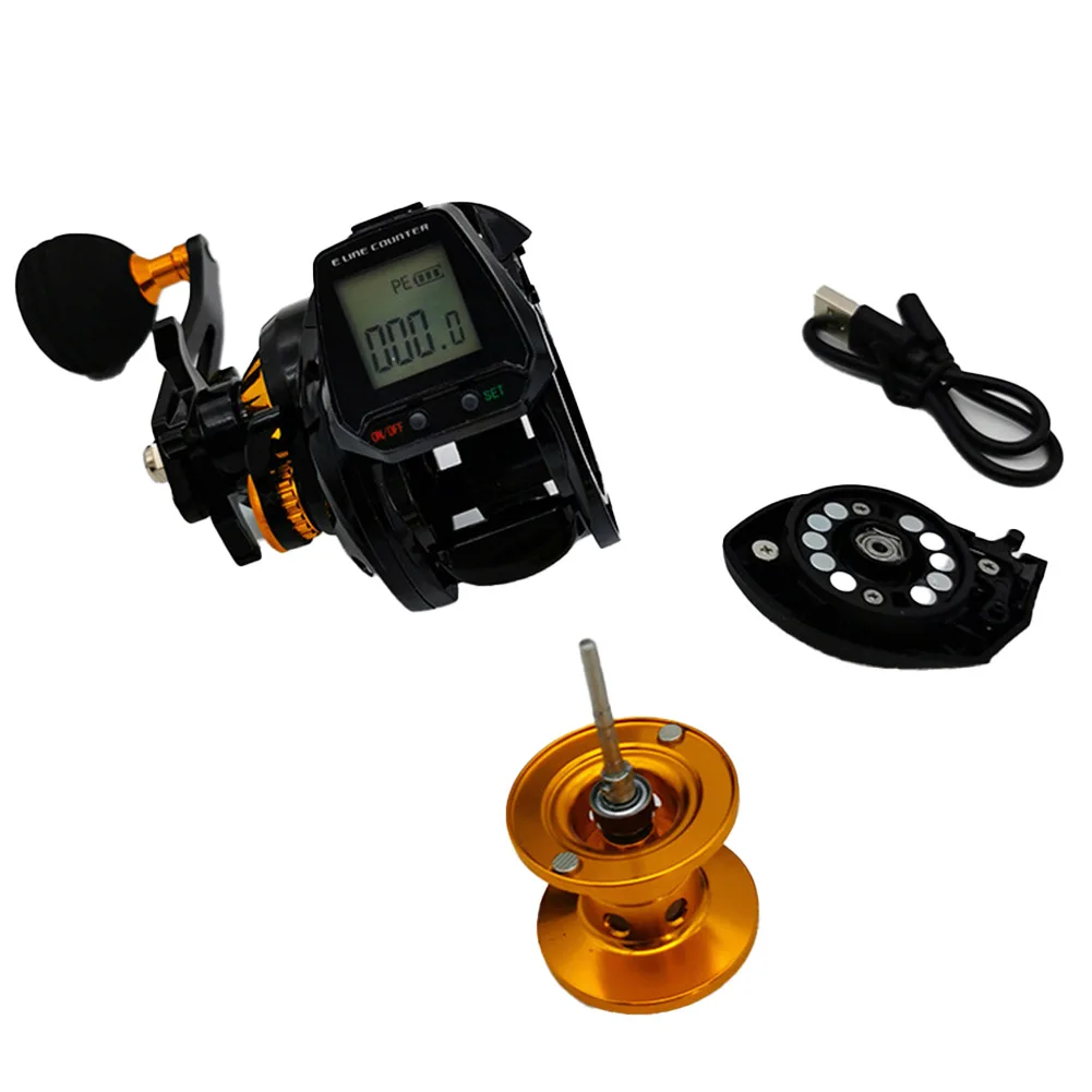 Digital Fishing Baitcasting Reel with Accurate Line Counter, Large Display  Bite Alarm, Left Hand Counting, Fish Reels Tackle - AliExpress