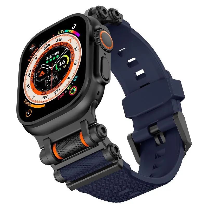 Premium Durable Metal Connector Watch Strap with TPU Sport Band