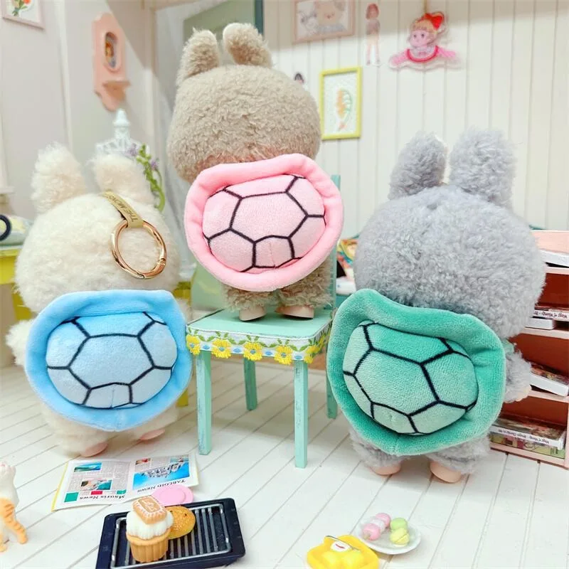 labubu ラブブぬい服着ぐるみオーバーオール帽子水色デニム