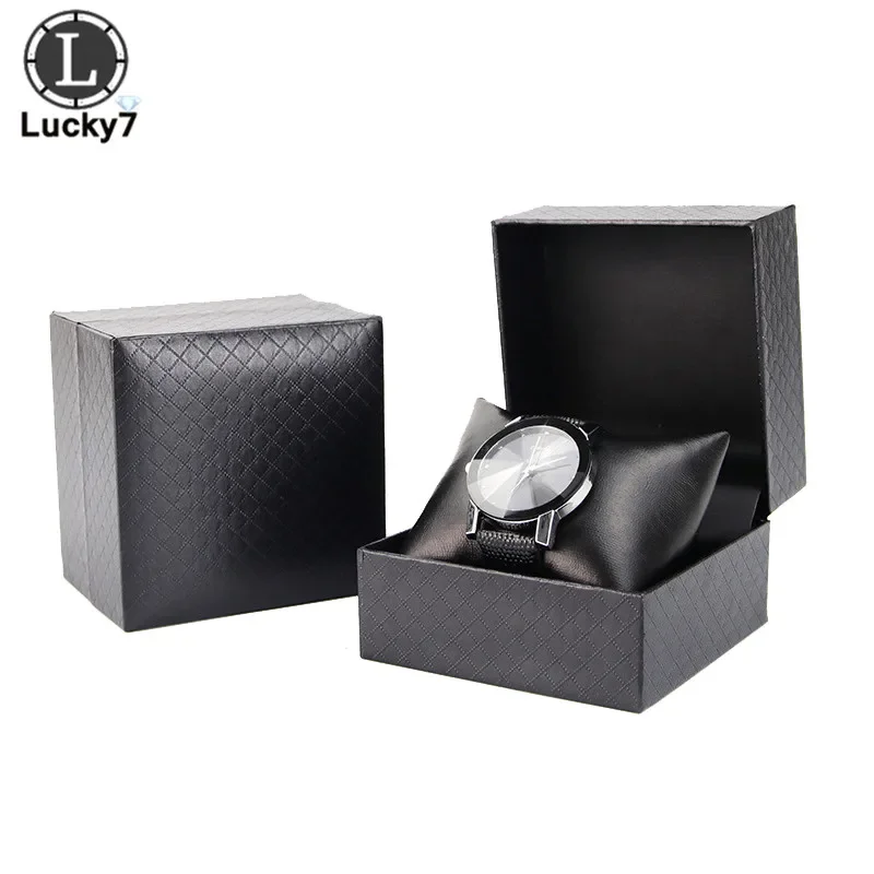 Special Paper Pattern Watch Box Flip Watch Storage Jewelry Box PU Leather Jewelry Packaging Box Organizer Display Box