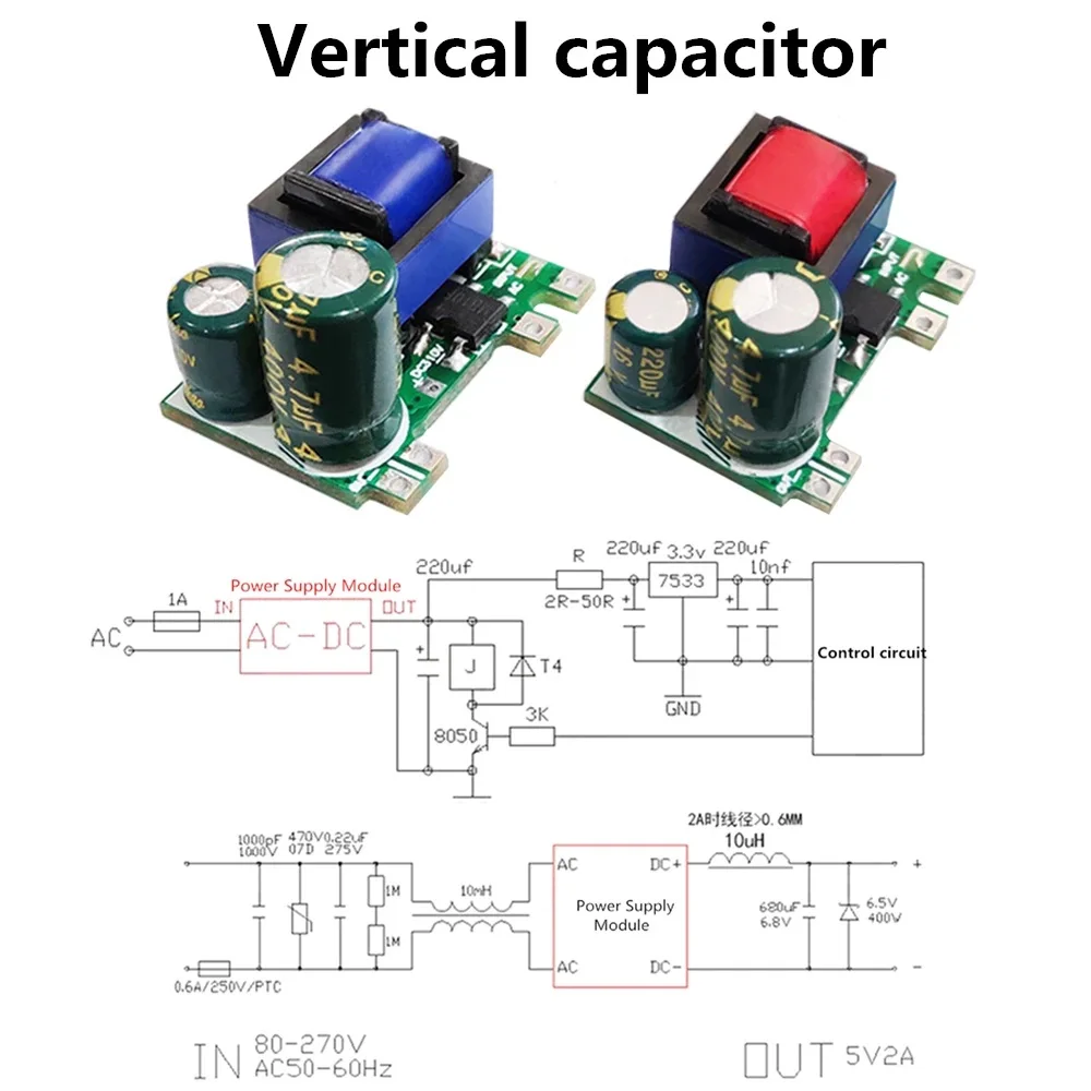 AC-DC 스텝 다운 변압기 전원 모듈, 정밀 벅 컨버터, AC 220V 5V DC, 5V, 700mA, 5V, 1000mA, 12V, 450mA, 신제품