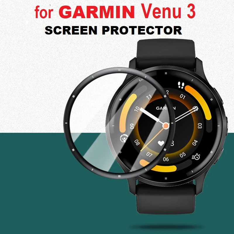 Premium 3D Curved Edge Screen Protector Set - Full Coverage Soft Protective Film for Smartwatches (3-Pack)