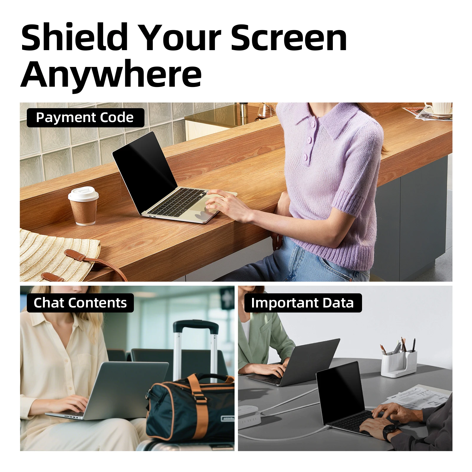 Goojodoq Magnetic Privacy Screen for MacBook Air & Pro (Removable)