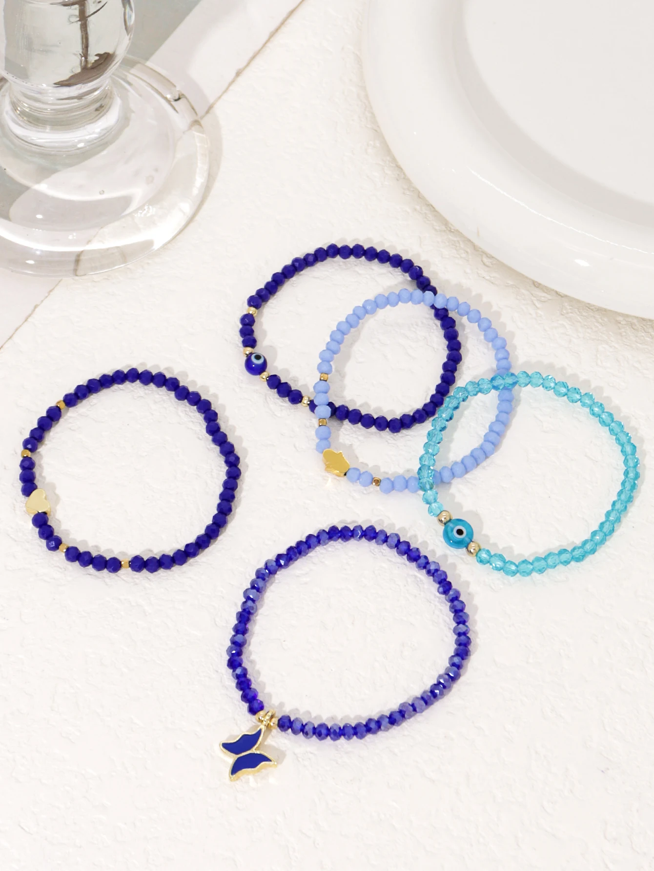 Bohemian Elastic Bracelet Multi Layer Stacked Party Jewelry for Women