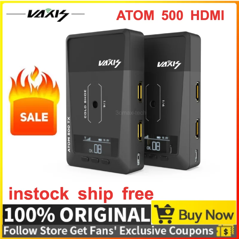 Vaxis Atom 500 Dualhdmi Basic Kit Wireless Transmitter Receiver 1080p