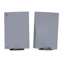 Gray 30th Anniversary Plates for PS5 Console Premium ABS Faceplate Shell Covers with Logo Stickers for PlayStation5 PS5 Fat Disc 2