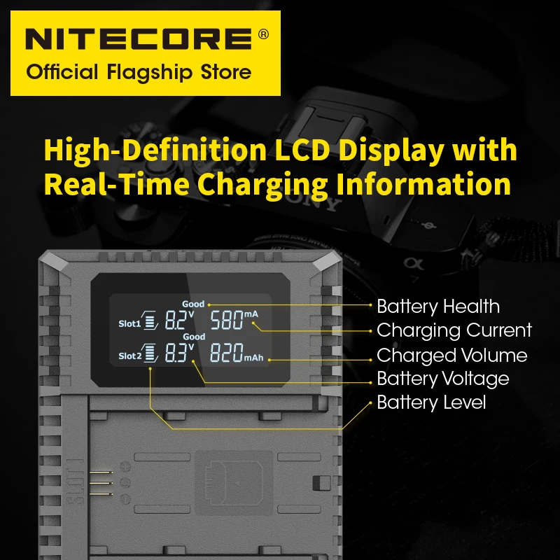 NITECORE USN4   ī޶ ,   USB   , NP-FZ100 ͸,  ͸ Ȱȭ