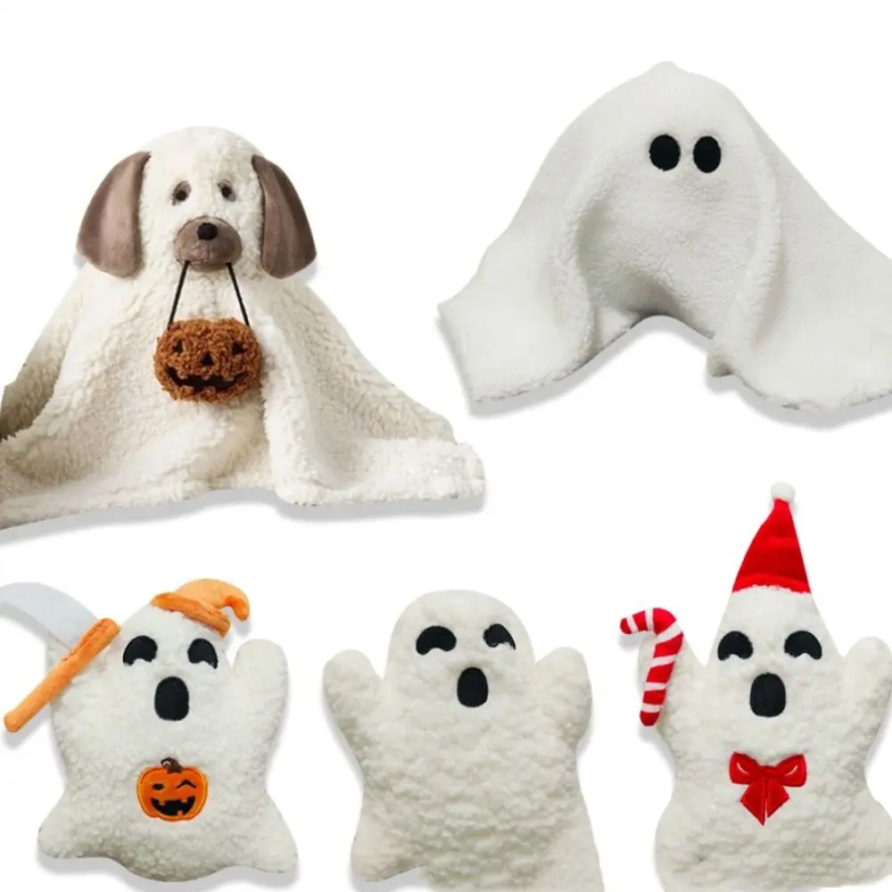 재미 있은 귀여운 유령 개 베개 PP 면화 부드러운 강아지 소파 베개 화이트 룸 장식 할로윈 플러시 장난감 홈