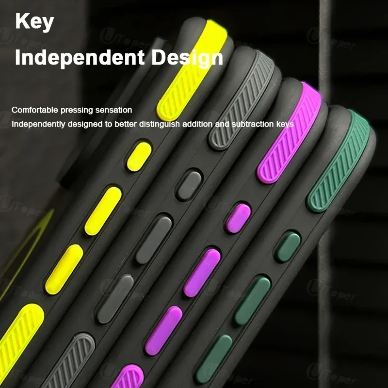 Bicolor Matte Frosted Magnetic Translucent Shockproof Phone Case