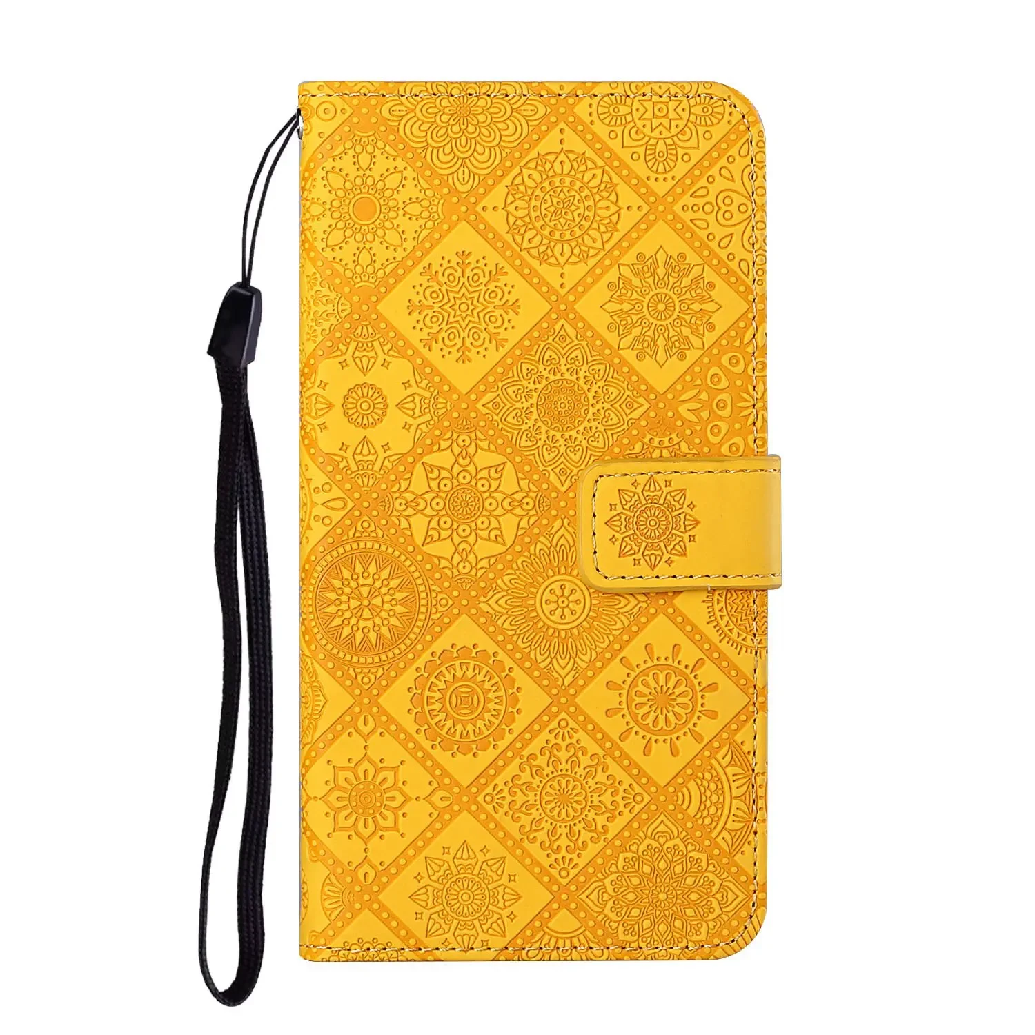 Ethnic Style Leather Flip Stand Wallet Case Cover