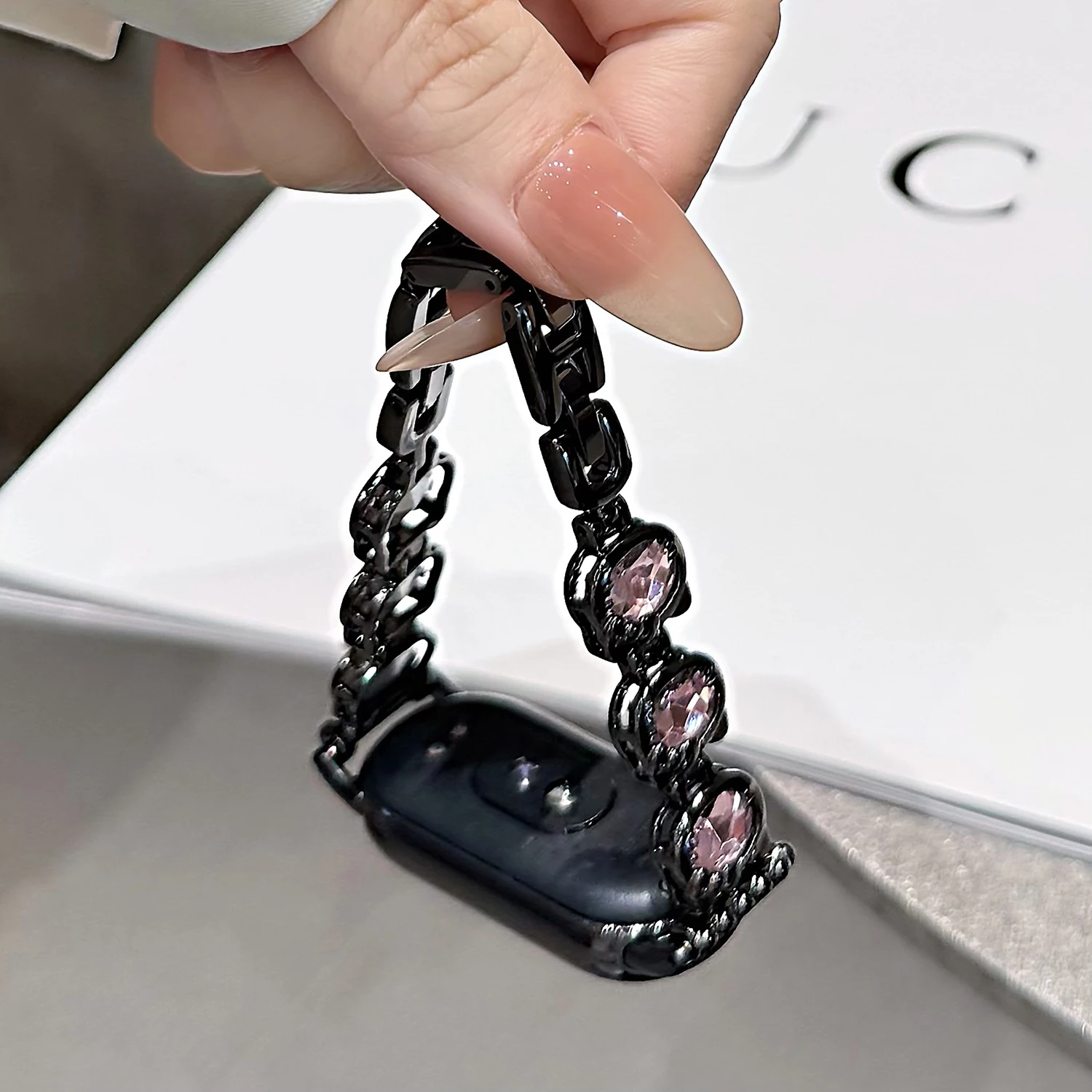 Interessantes, mit Diamanten eingelegtes Katzenarmband für Xiaomi Band 8 9 8/9 Pro Mädchenarmband Ersatzarmband für Redmi Watch 4 5 – Detail 6