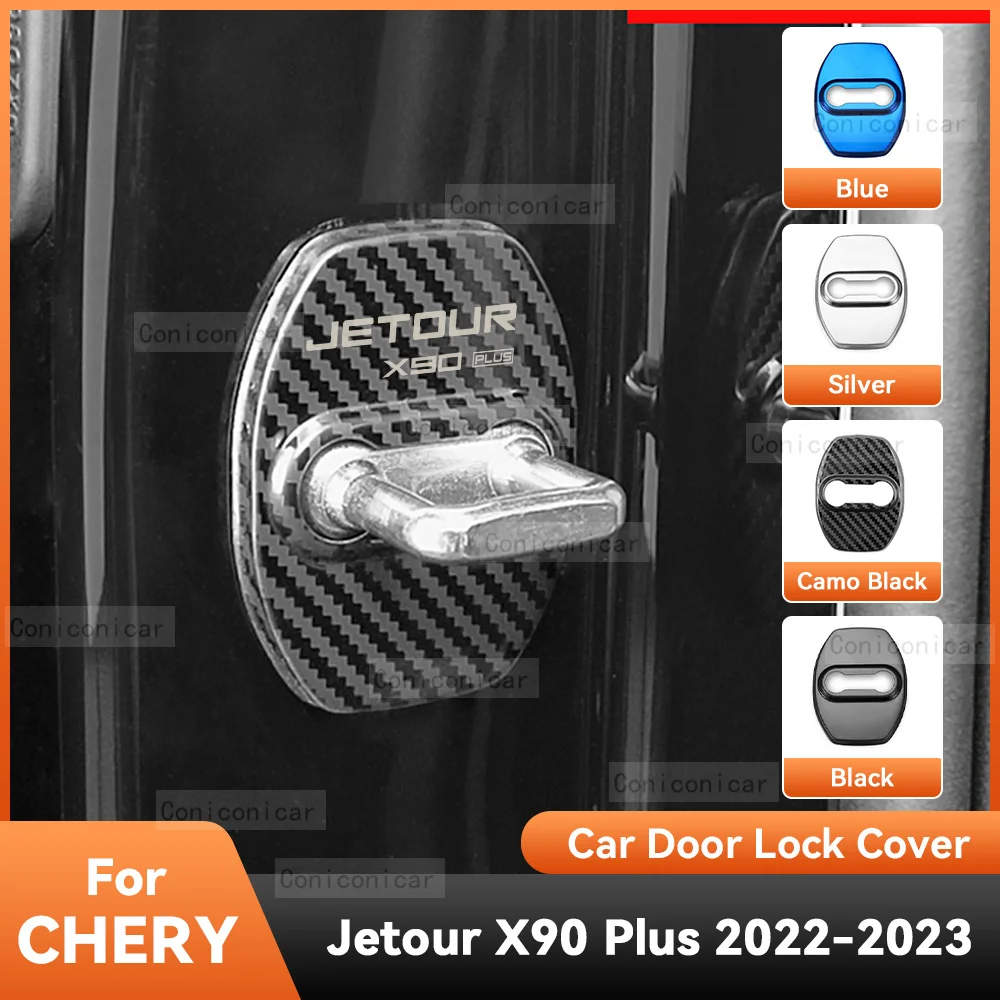

Для CHERY JETOUR X90 Plus 2022 2023 аксессуары Автомобильный Дверной замок Защитная Крышка Эмблемы искусственная защита для украшения из нержавеющей стали