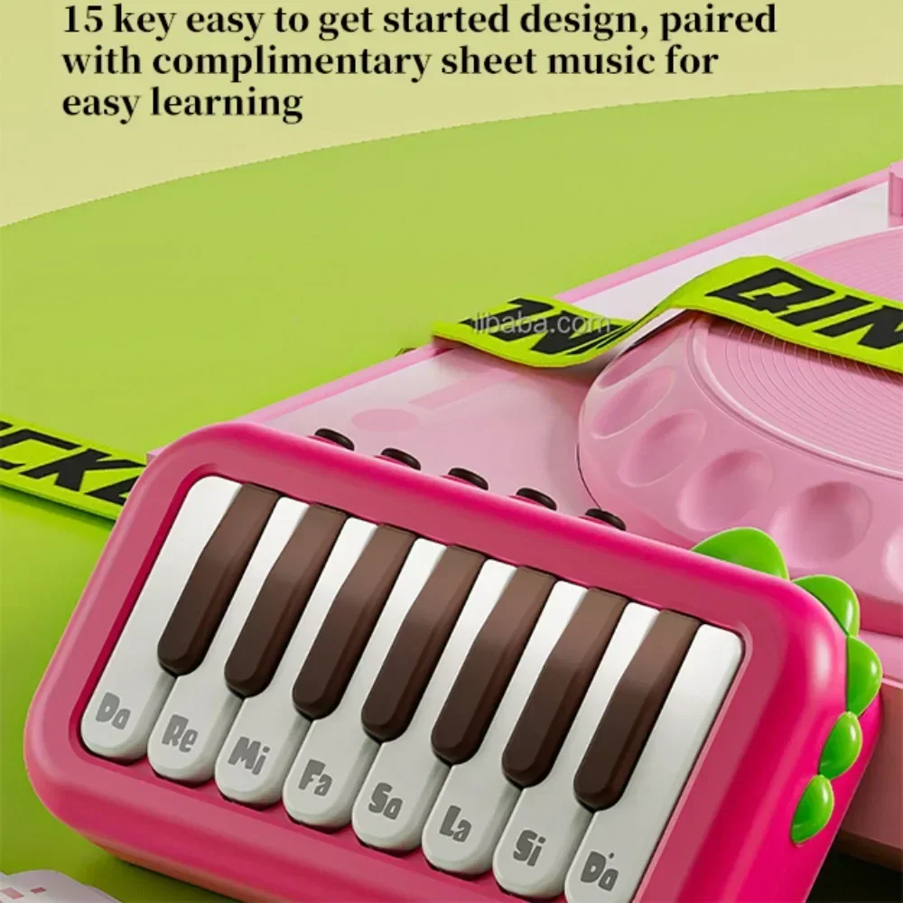 Kids Multifunctional Music Keyboard With Lights Baby Early Education Mini Electronic Piano Keyboard Portable Child Pocket Piano 4