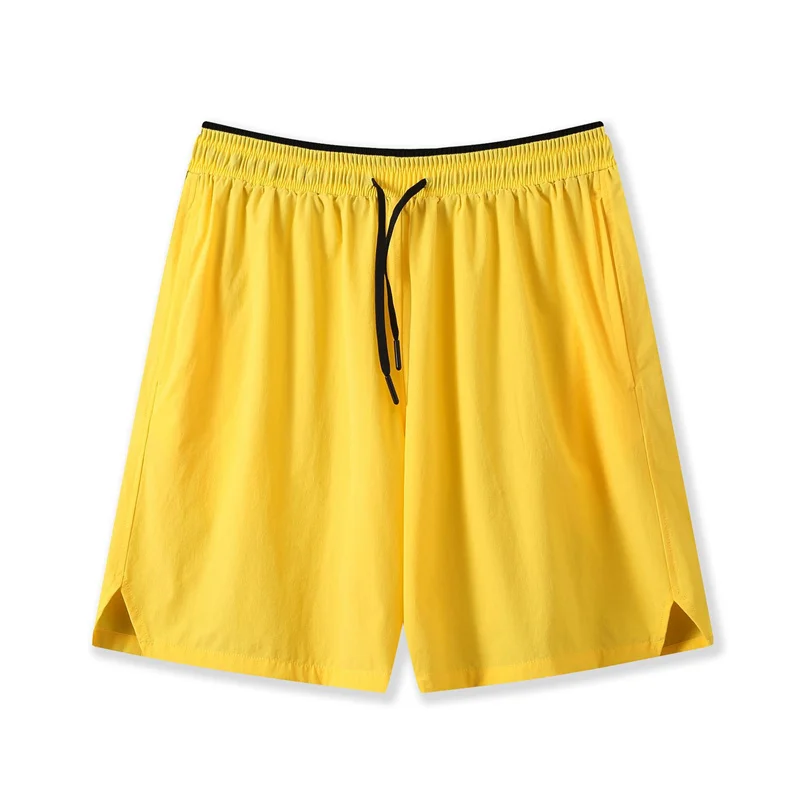 Men's Summer Solid Casual Sports Shorts Outdoor Loose Quick Drying Capris Breathable Basketball Fitness Training Quarter Pants