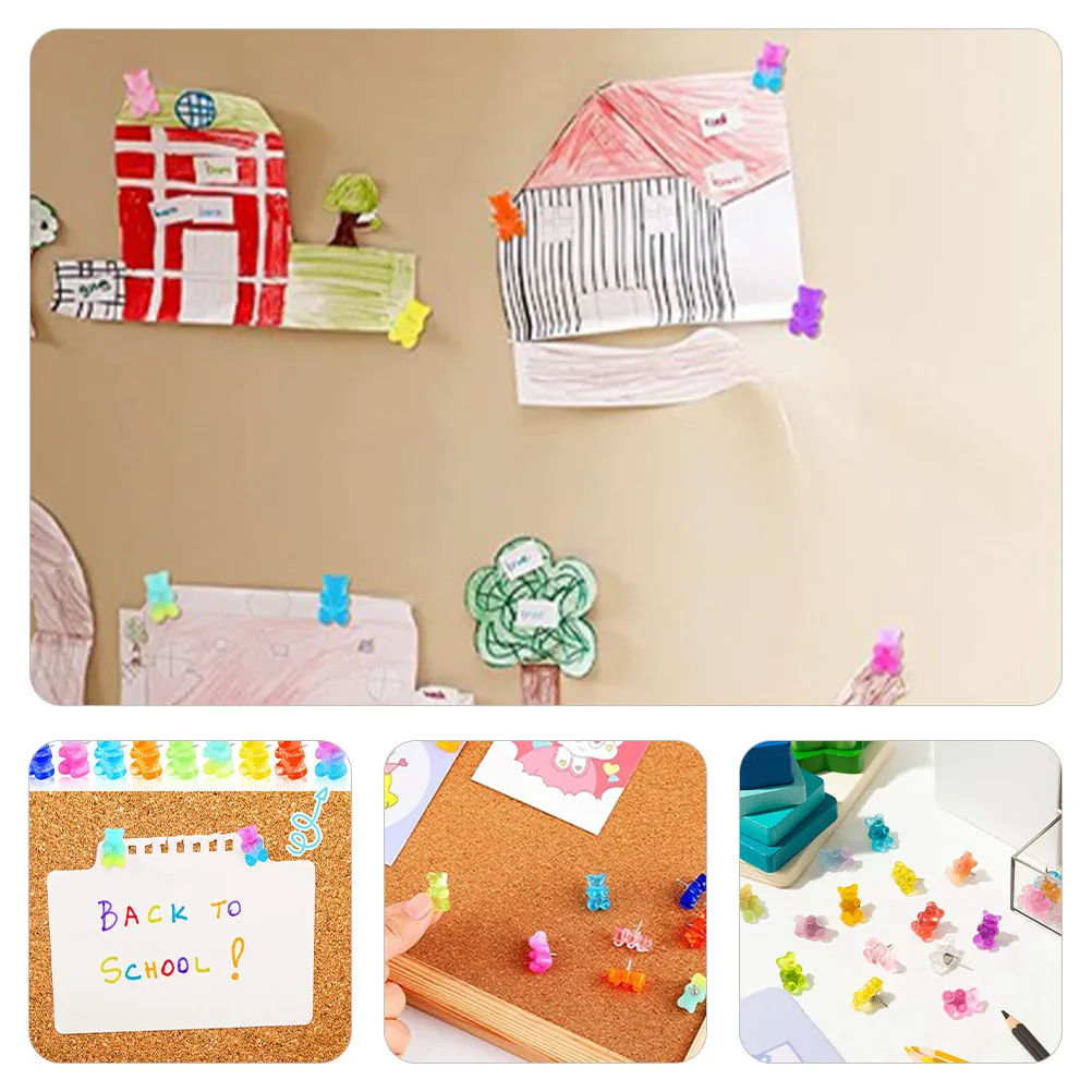 30pcs 사진 벽용 압정 금속 플라스틱 교체 가능 소형 푸시핀 게시판 코르크 스트립 지도 액세서리 책상 가정용