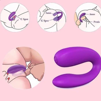 Couple Vibrator Sex Toys For Women Vagina Clitoris Stimulate U Type Vibrator G-Spot Massage Female Masturbator Adults Products 1