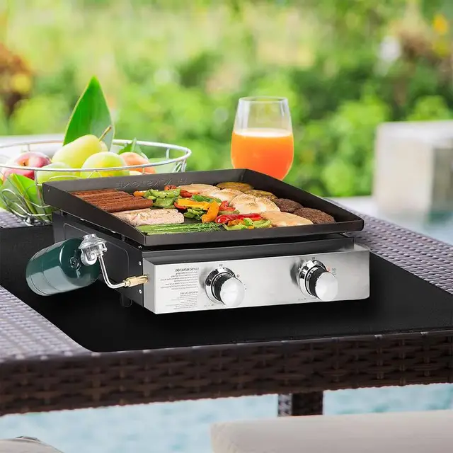 Barbeque Grill Szőnyeg Padlószőnyegek Vízálló Hőálló Főző Szőnyegek Négyzet Alakú Bbq Kerti Gyep Padló Teraszra - Image 4
