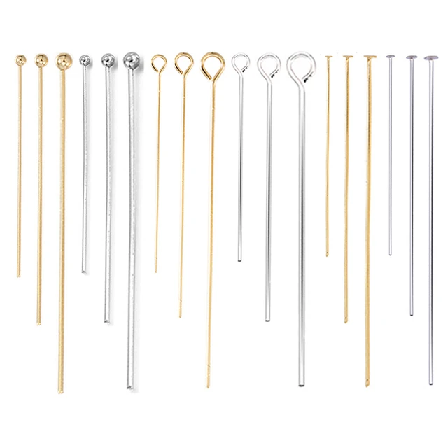 100pcs 316L Stainless Steel Flat Head Pin For Jewelry Making Supplies Ball  pins Jewelry Findings Headpins Eye Pins Accessories - AliExpress