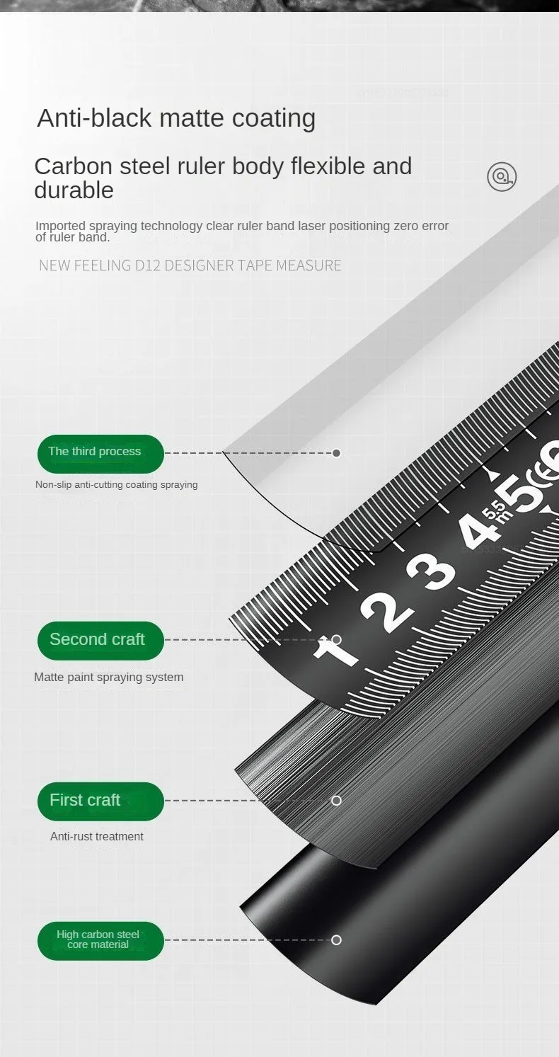 Xiaomi 3/5M Steel Tape Measure Automatic Locking Meter Ruler description image 7
