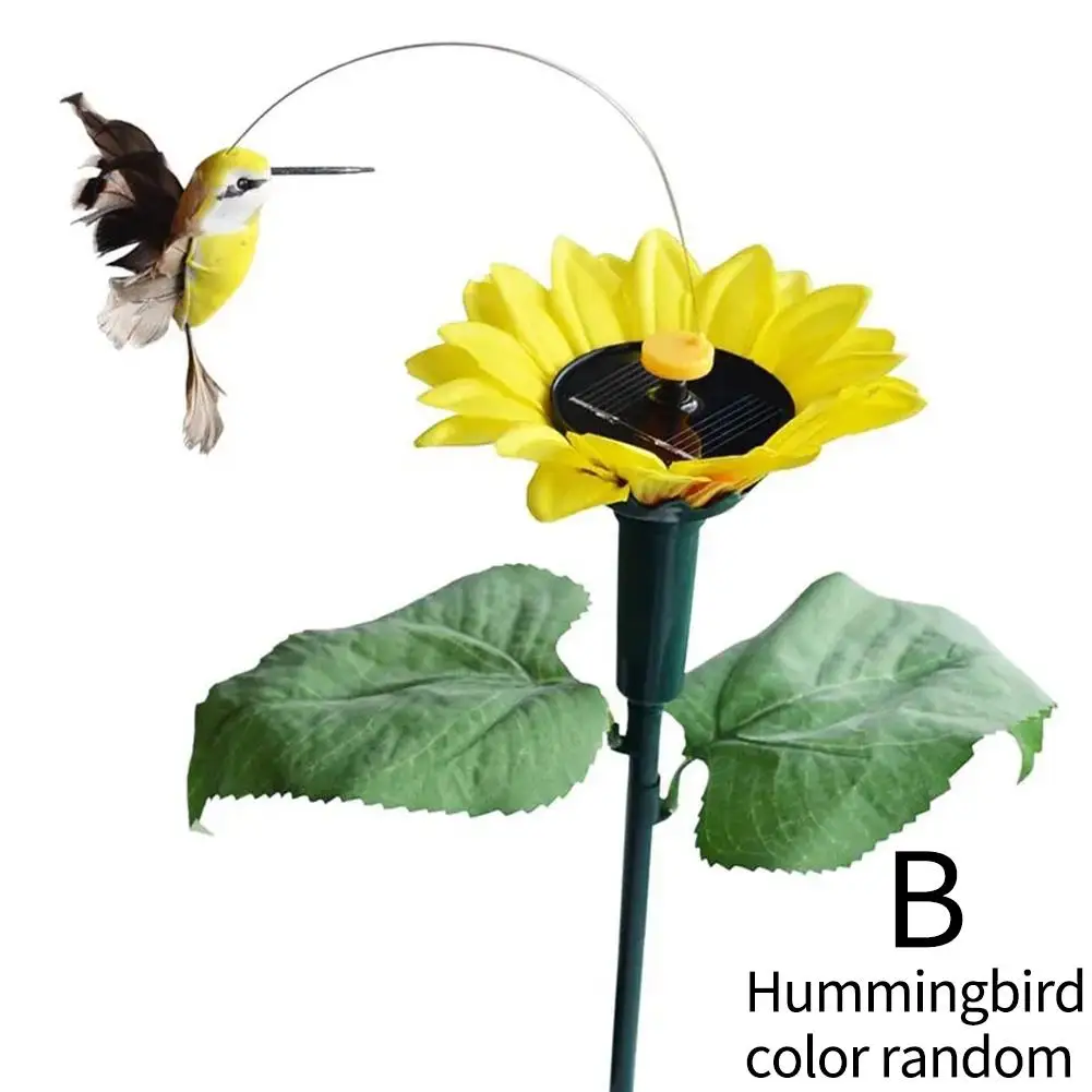 Solar Sunflower Flower Butterfly Lawn Decoration, garden decoration,artificial feather bird decoration,metal butterfly ornaments