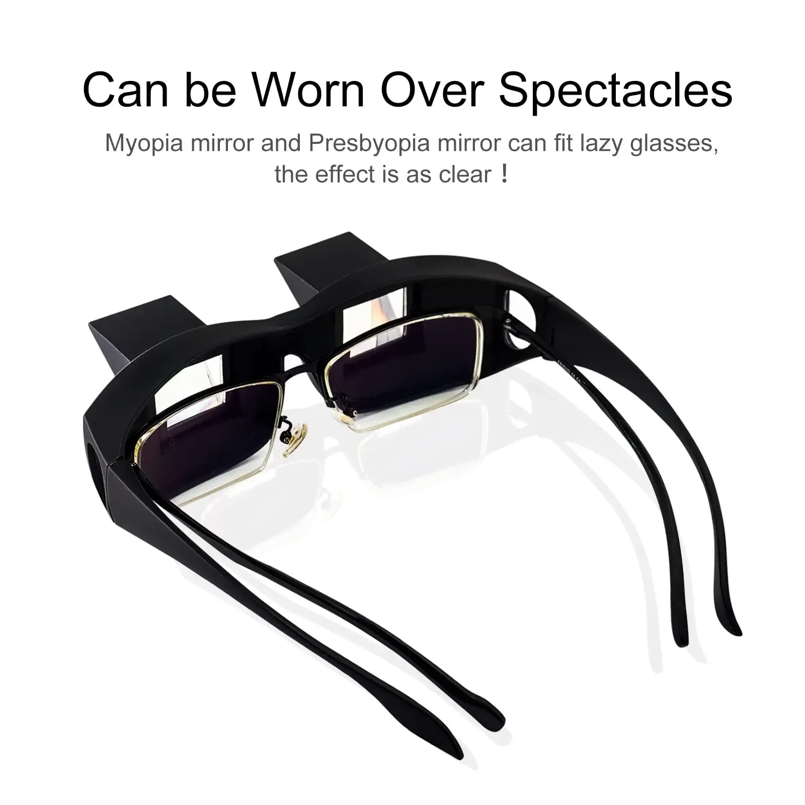 Reading glasses Lazy Eyeglasses Lazy Reading Glasses Prismatic Periscope Horizontal Glasses Lying Down Bed Reading Watching HD Readers