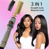 Hot Comb Straight Curling Electric Comb for American African Hair pente quente peigne chauffant lisseur cheveux Styling Tools 1