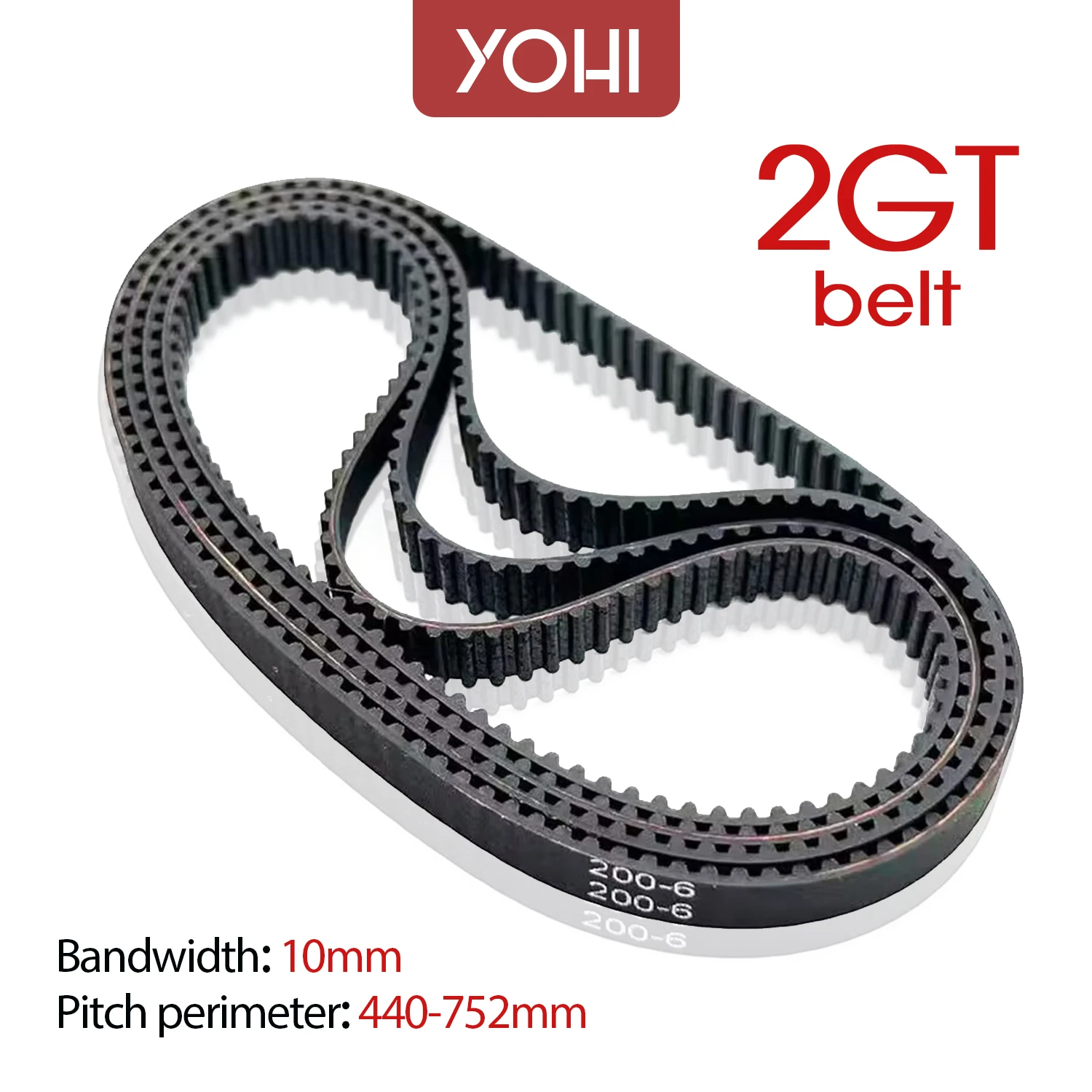 Yohi GT2 Timing Belt Pitch Length 440/444/450/460/500/550/600/610/640