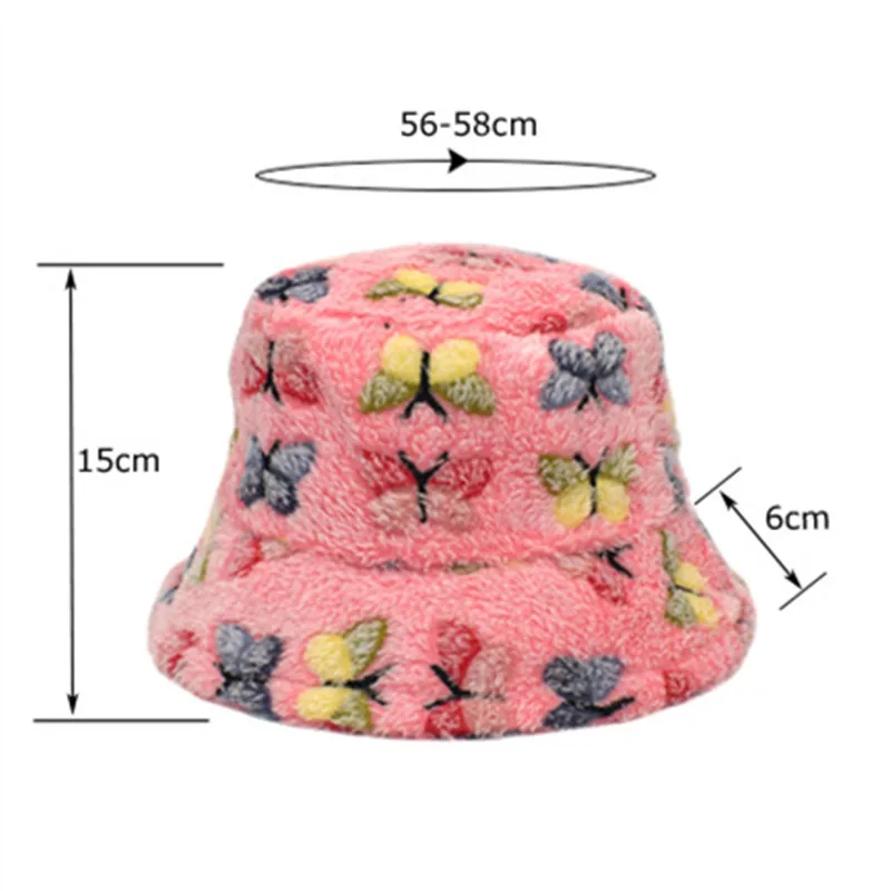 Women Bucket Hat Winter Fashion Leopard Panama Warm Vintage Faux Fur Fisherman Cap women bucket hat women hat bucket hat
