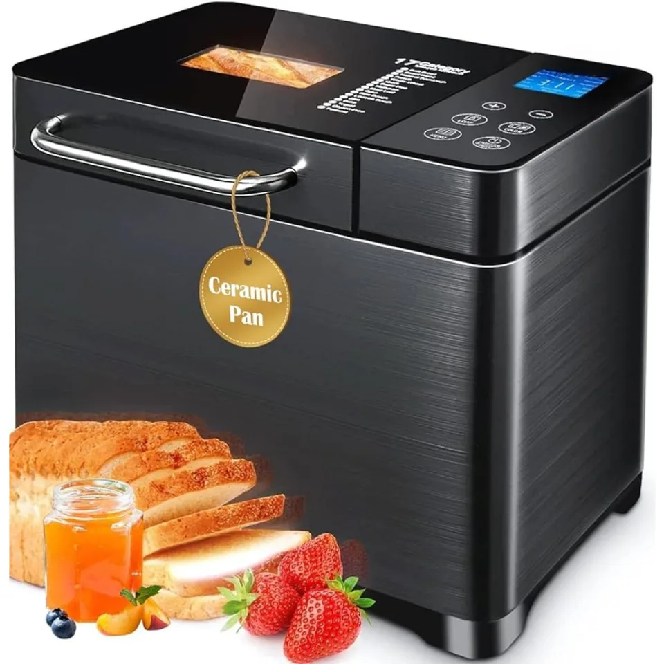 710W Stainless Steel Automatic Bread Maker With Nut Dispenser