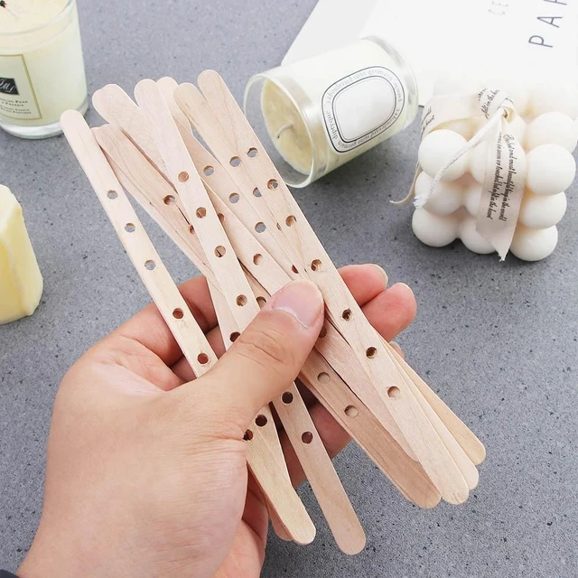 10 Pcs Candle Wick Holders Wood Candle Wick Centering Device Candle DIY  Tool - AliExpress