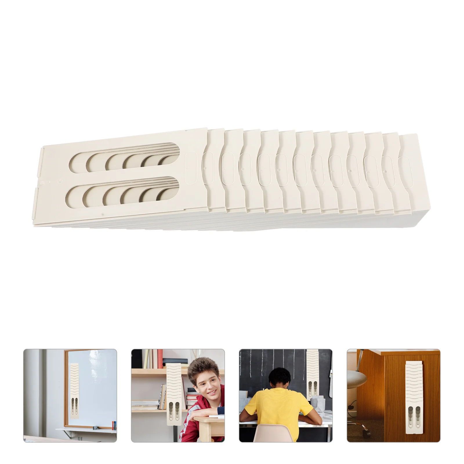 

Time Cards Wall Hanger Warehouse Material Rack Organizer Wall-mounted Goods Multi-grid Holder Plastic Shelf Staff Attendance