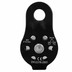 Heavy Duty Aluminum Climbing Pulley Set for Hauling and Transportation (Black)