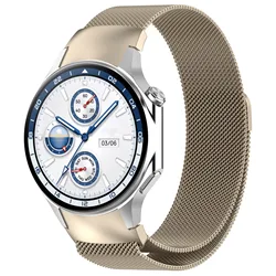 Stainless Steel Milanese Loop Magnetic Buckle Bracelet Wristband Strap for OnePlus Watch 3 (Starlight)
