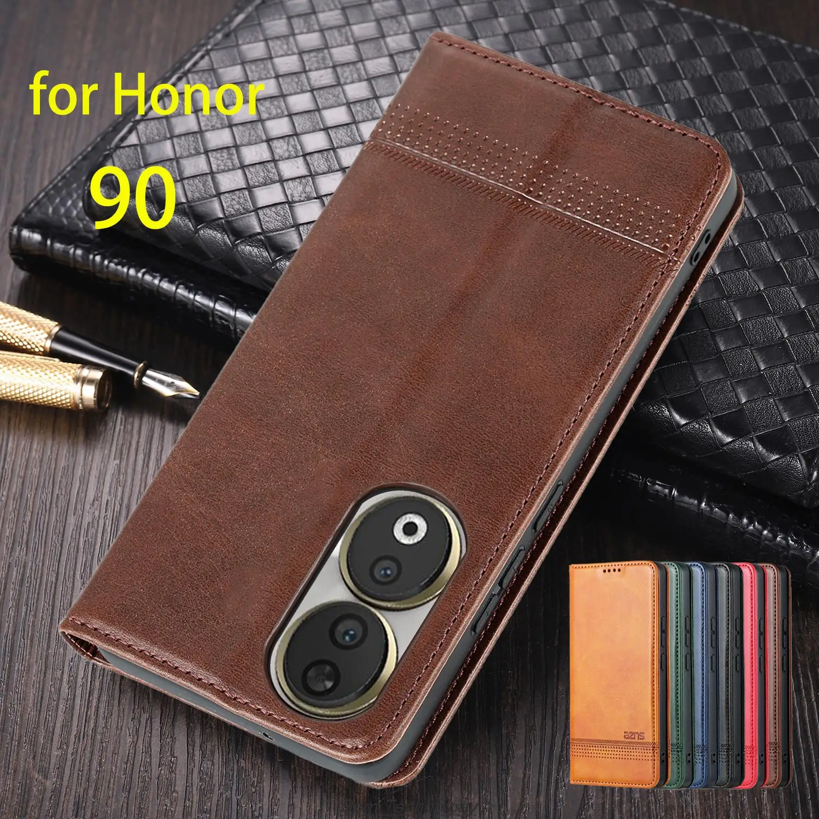 Custodia Rigida In Pelle Ad Adsorbimento Magnetico Deluxe Per Huawei Honor 90 Custodia Protettiva Flip Cover Honor90 Capa Fundas Coque