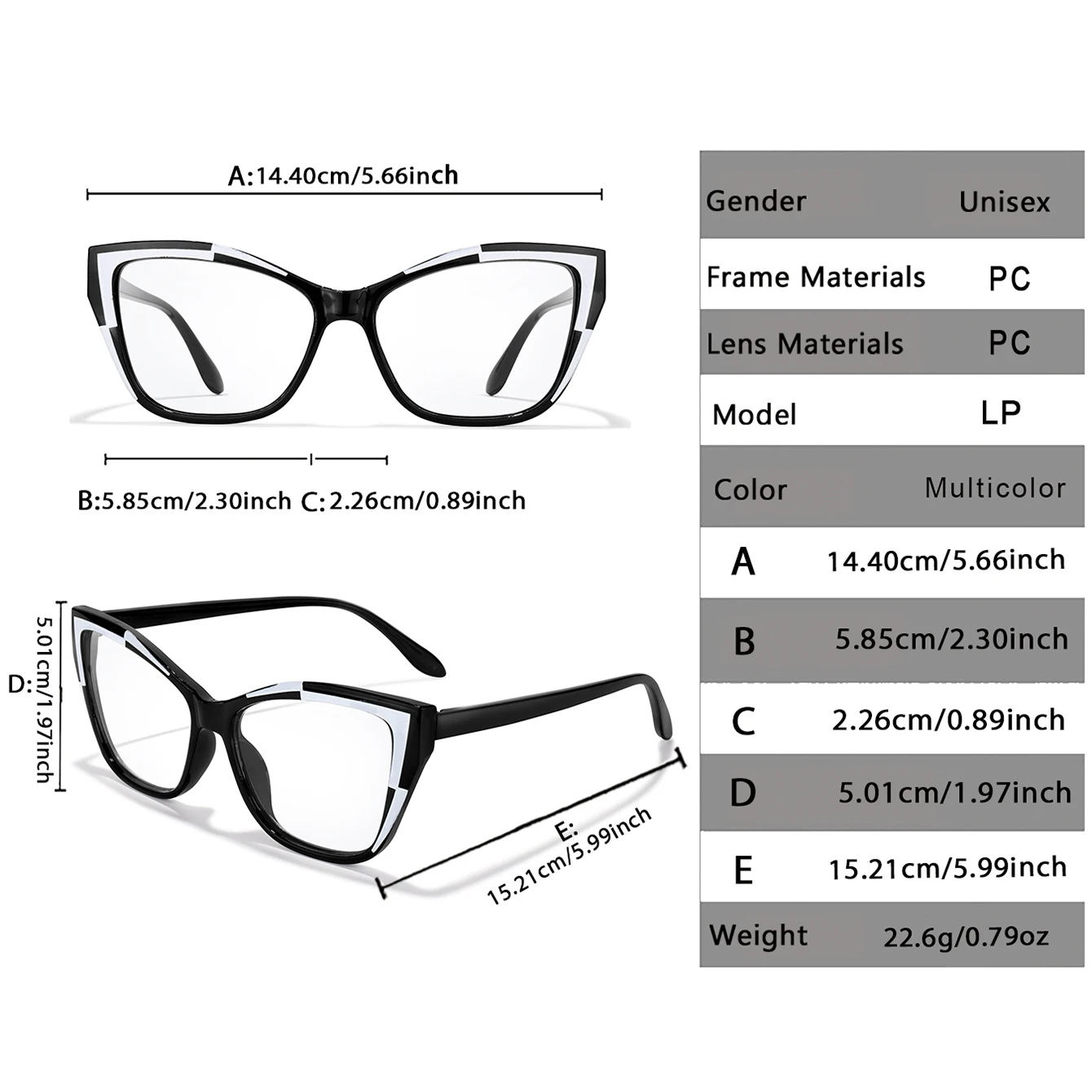 Trendy Cateye Reading Glasses for Men and Women UV protection