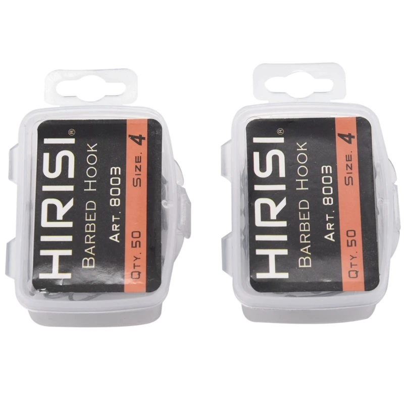 

Hirisi 100Pcs High-Carbon Steel Barbed Carp Fishing Hooks Pack